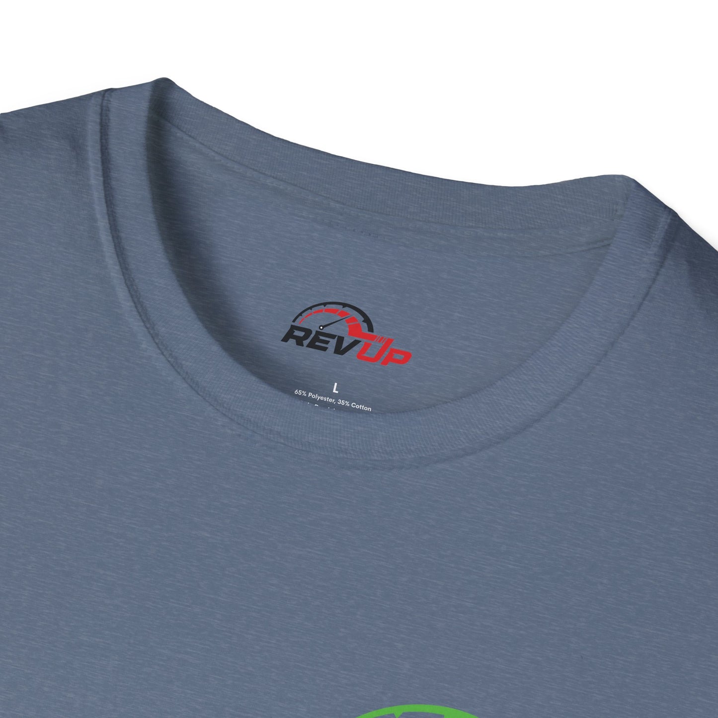 RevUp Green White Cotton tee