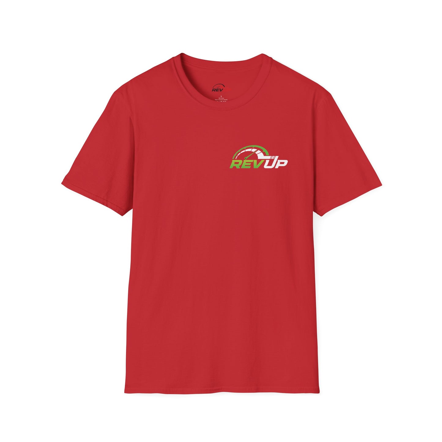 RevUp Green White Cotton tee