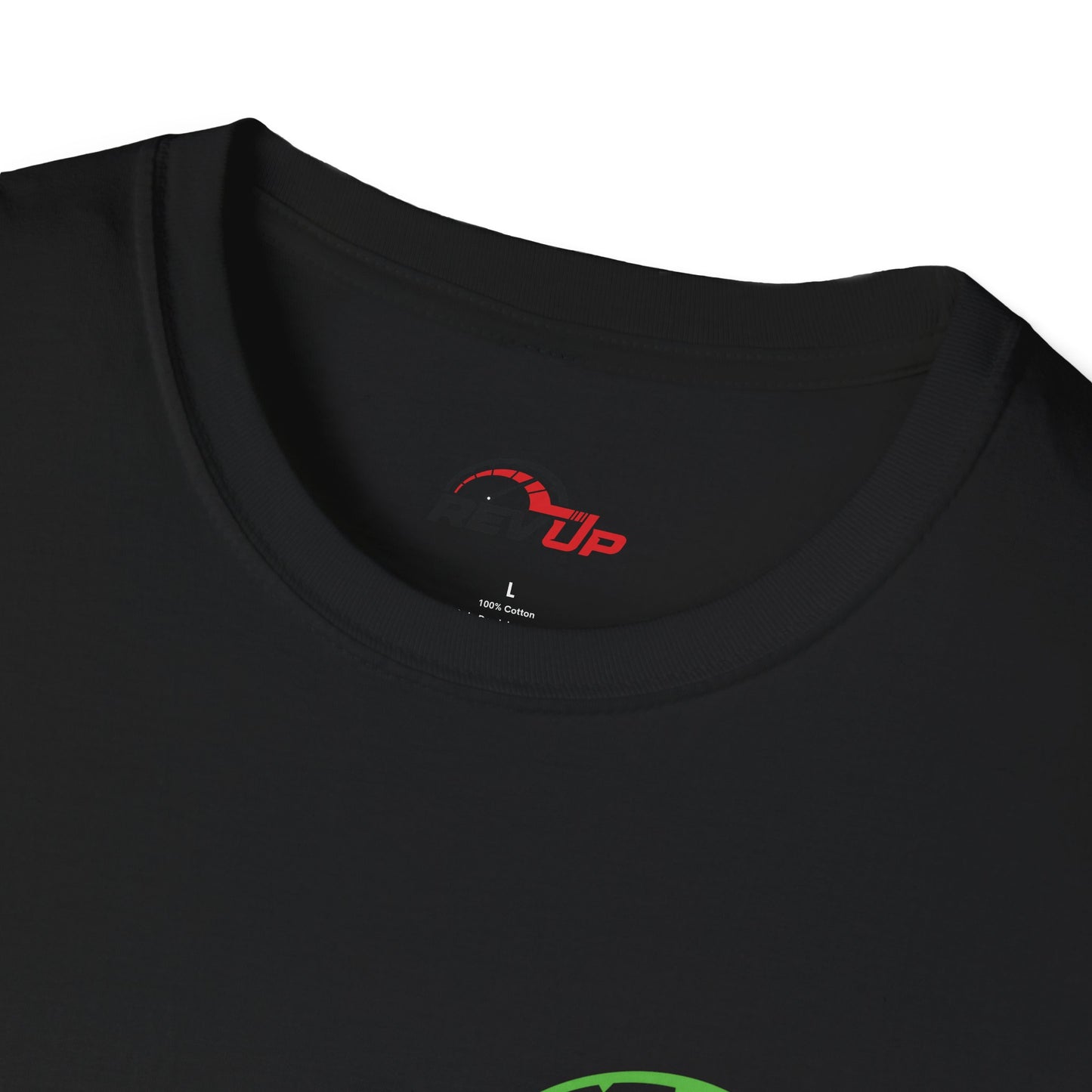 RevUp Green White Cotton tee