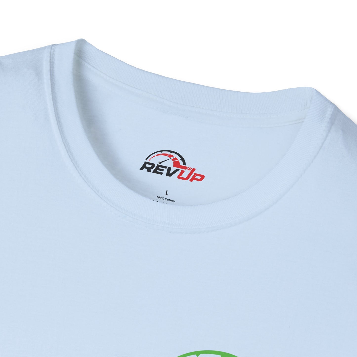 RevUp Green White Cotton tee