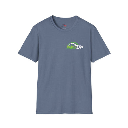 RevUp Green White Cotton tee