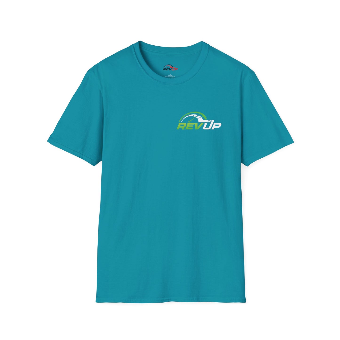 RevUp Green White Cotton tee