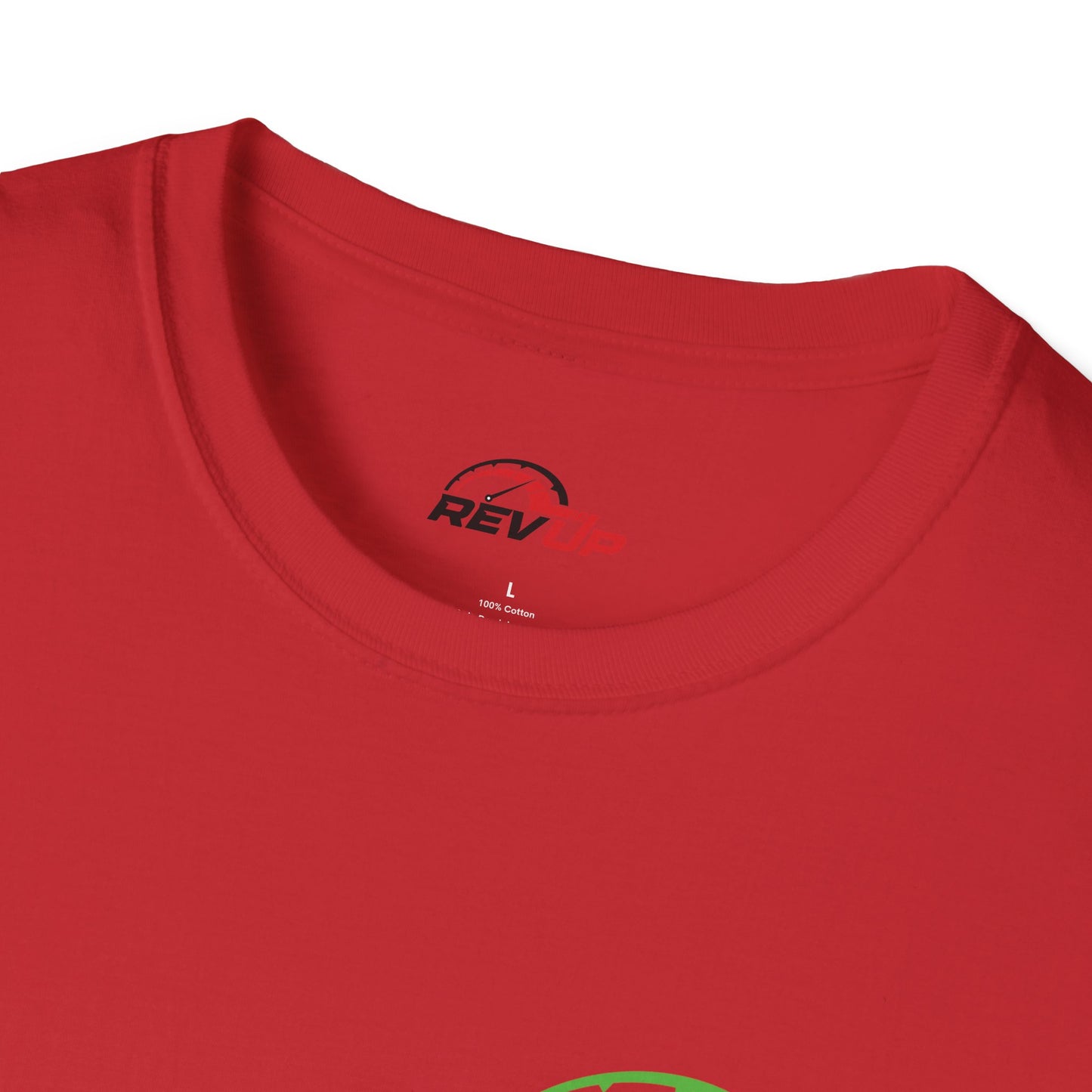 RevUp Green White Cotton tee