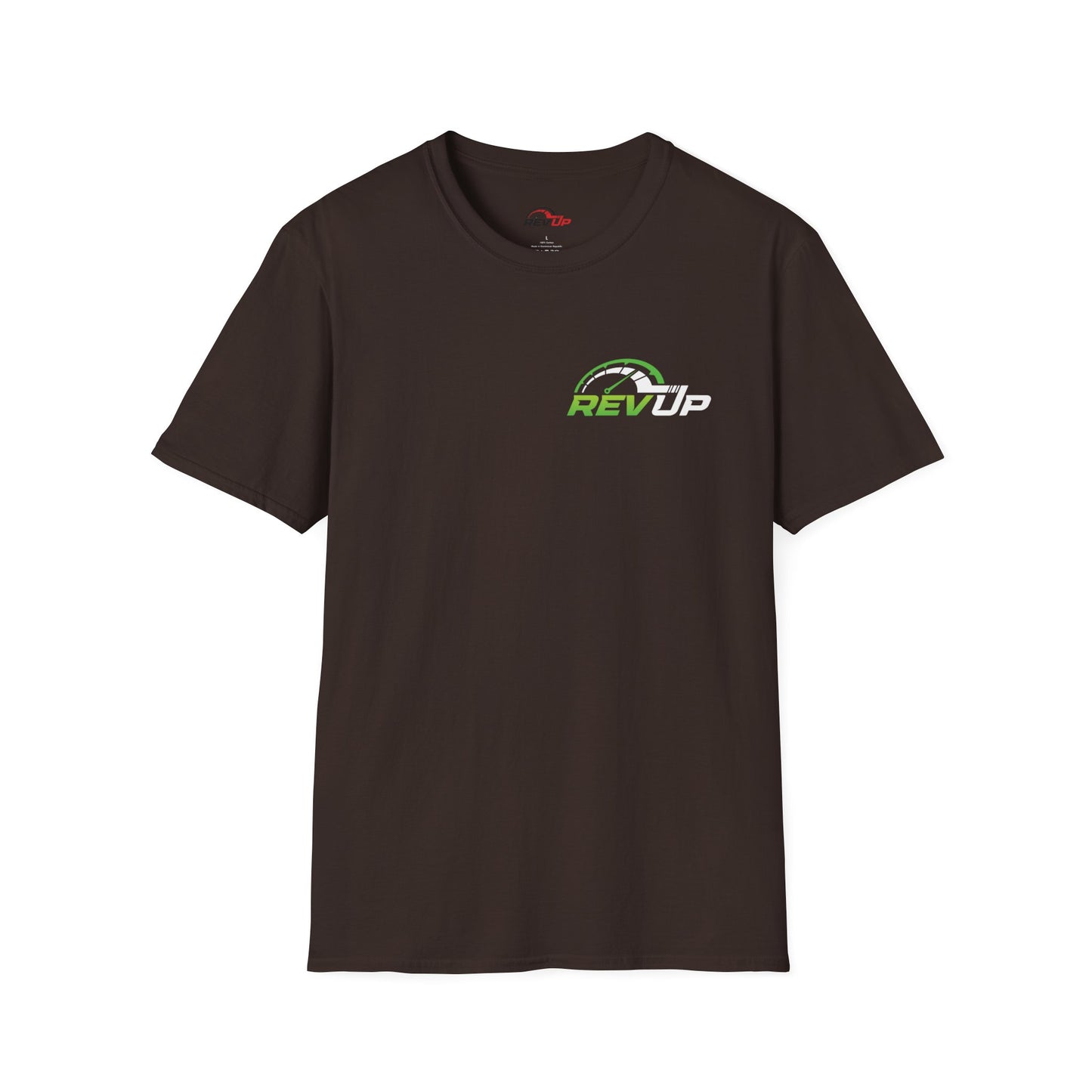 RevUp Green White Cotton tee