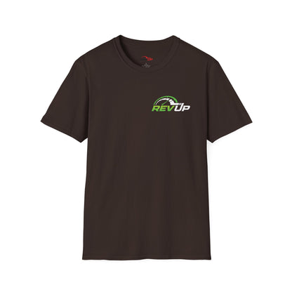 RevUp Green White Cotton tee