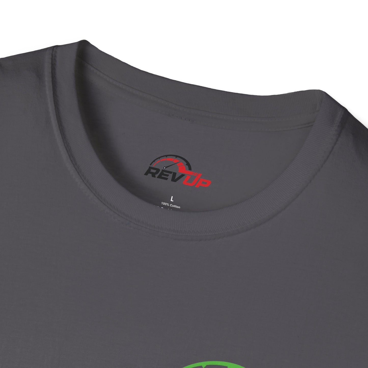 RevUp Green White Cotton tee