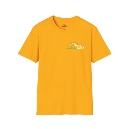 RevUp Green White Cotton tee