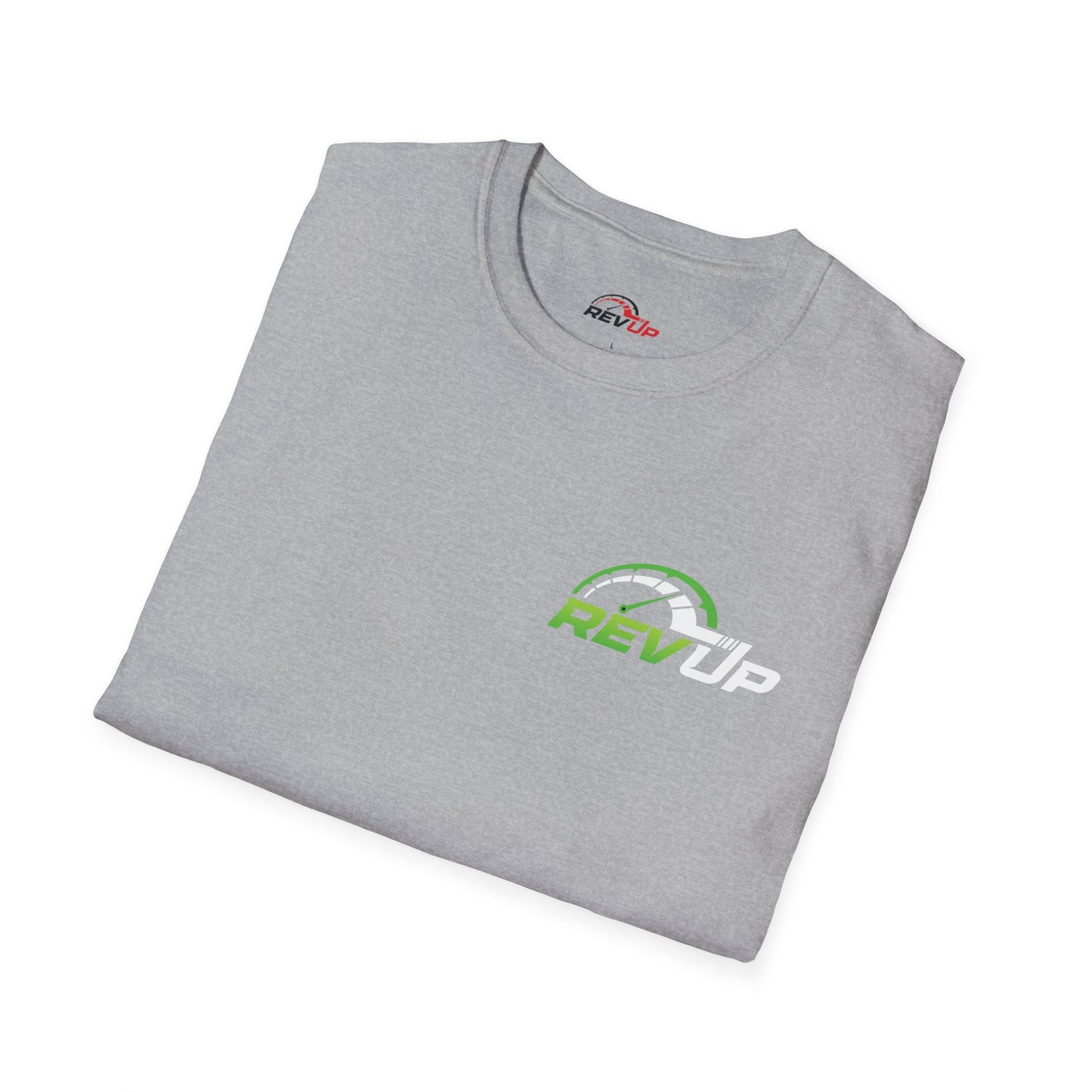 RevUp Green White Cotton tee