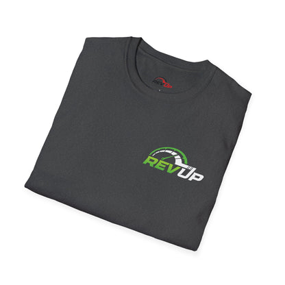 RevUp Green White Cotton tee