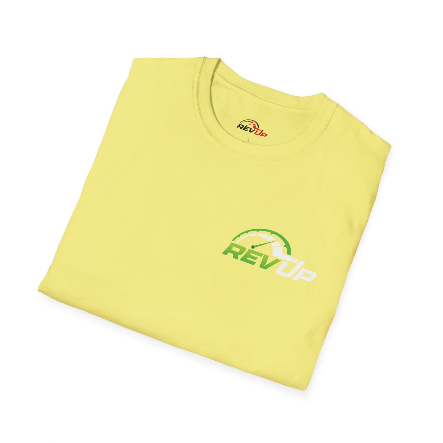 RevUp Green White Cotton tee