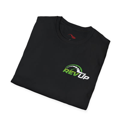 RevUp Green White Cotton tee