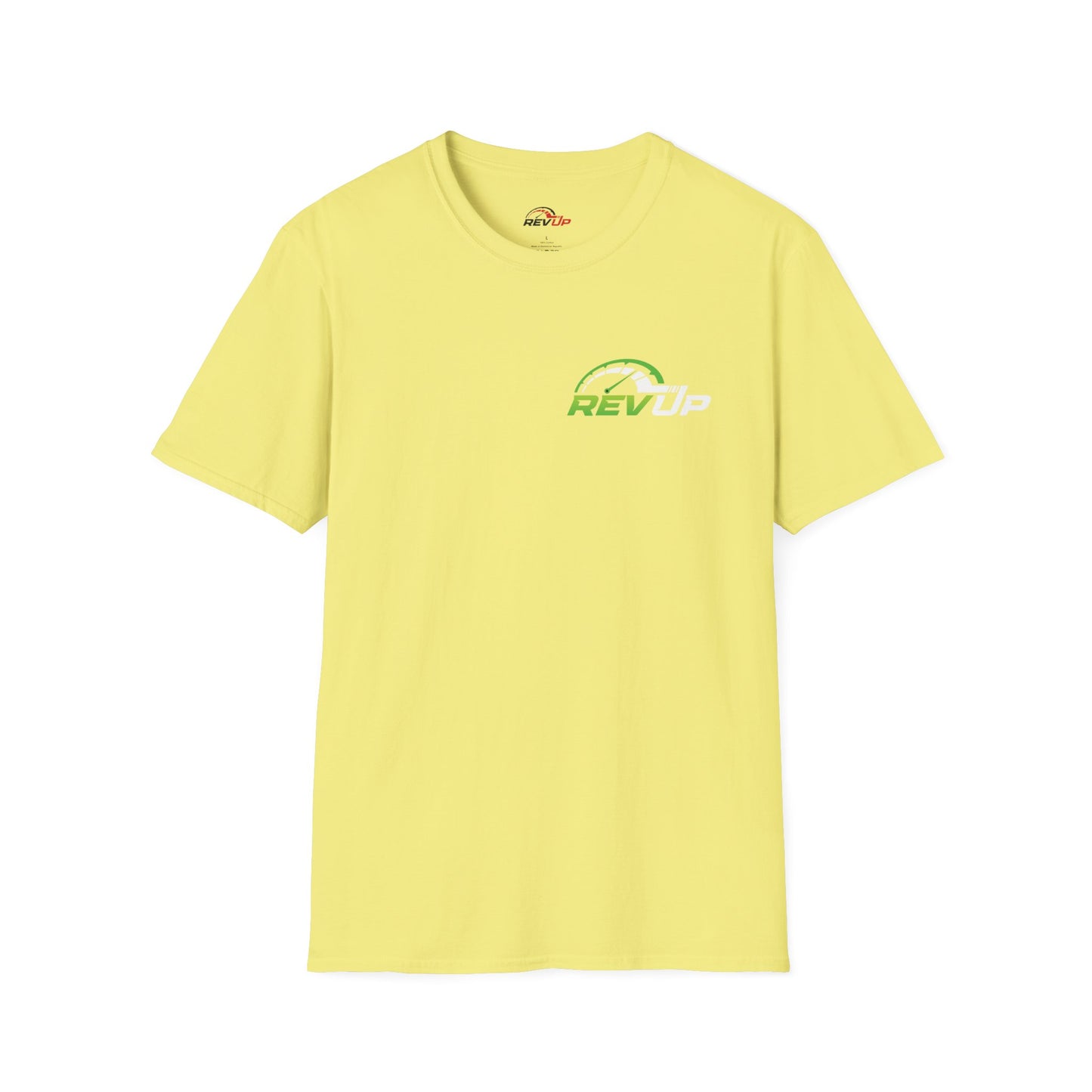 RevUp Green White Cotton tee