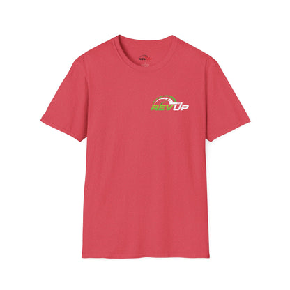 RevUp Green White Cotton tee