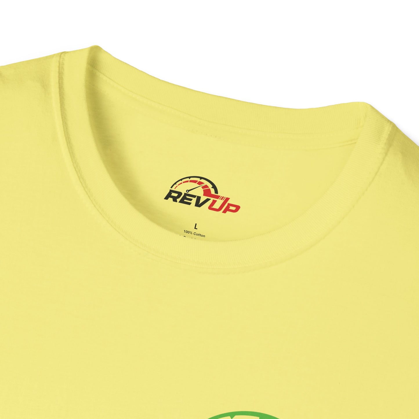 RevUp Green White Cotton tee