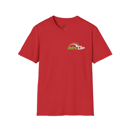 RevUp Green White Cotton tee