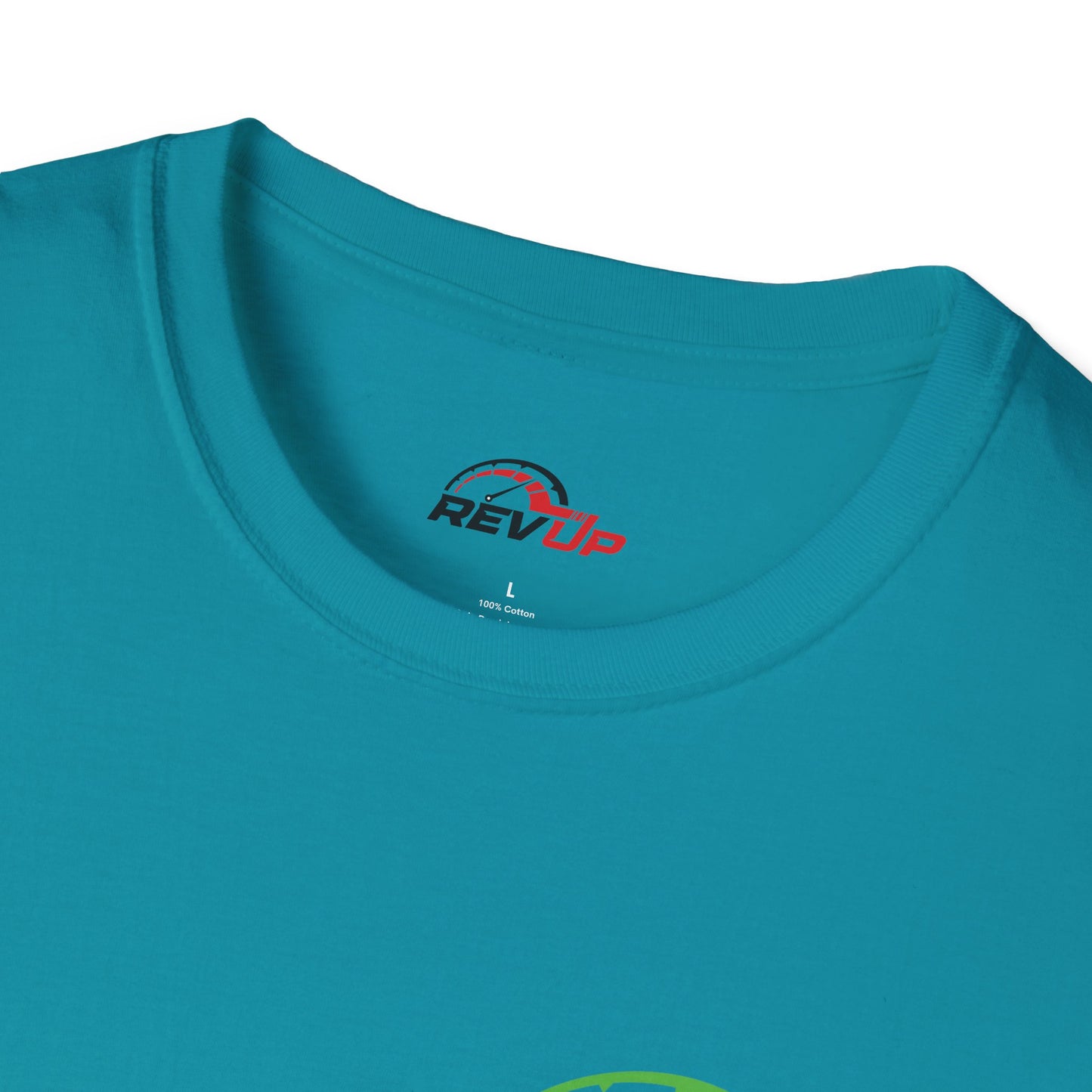 RevUp Green White Cotton tee