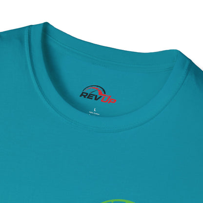 RevUp Green White Cotton tee