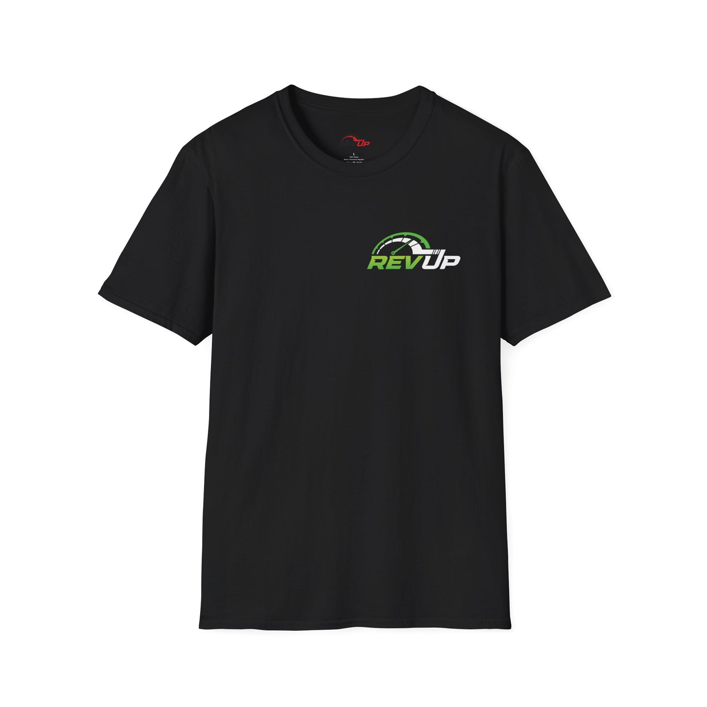 RevUp Green White Cotton tee