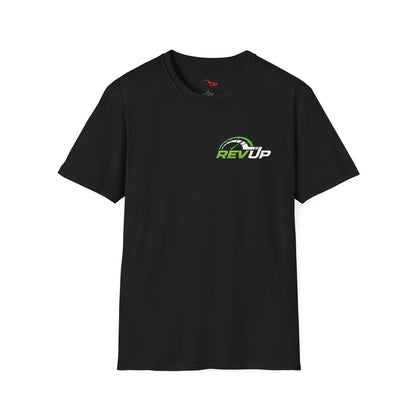 RevUp Green White Cotton tee