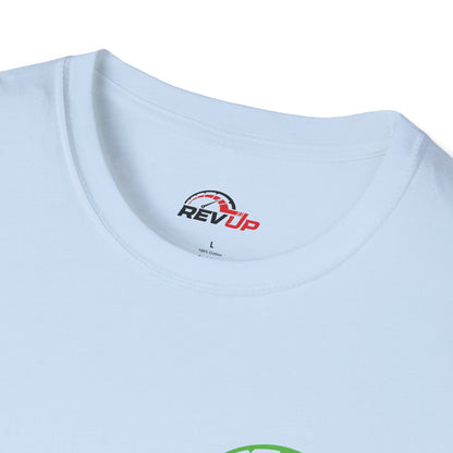 RevUp Green White Cotton tee
