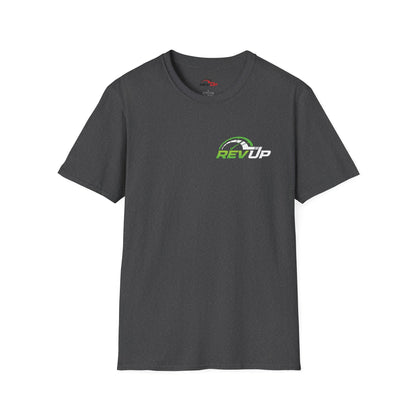 RevUp Green White Cotton tee