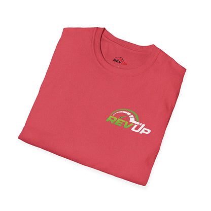 RevUp Green White Cotton tee
