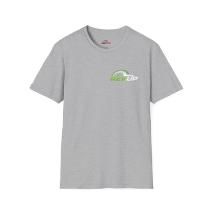 RevUp Green White Cotton tee