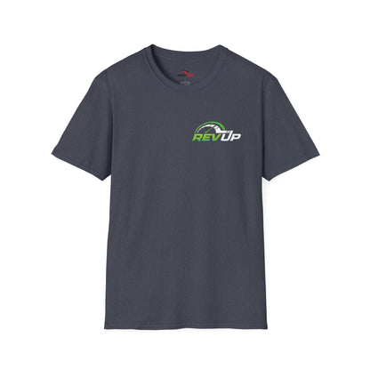 RevUp Green White Cotton tee