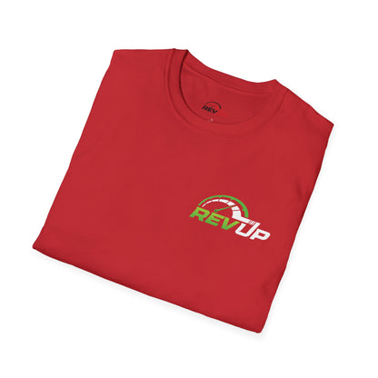 RevUp Green White Cotton tee