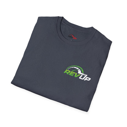RevUp Green White Cotton tee